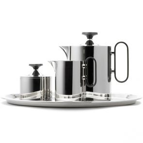 David Mellor stainless steel tea set 1lt, grey handle