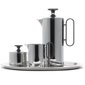 David Mellor stainless steel coffee set, 8 cup grey handle