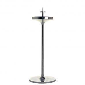 David Mellor Embassy stainless steel candlestick 30cm