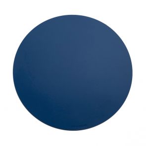 David Mellor round leather mat blue