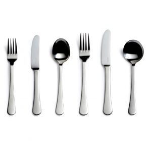 Classic six-piece cutlery place setting