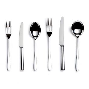 Pride silver plate six-piece cutlery place setting