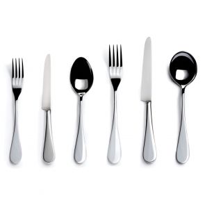 English sterling silver six-piece cutlery place setting