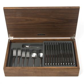 Hoffmann 58-piece cutlery canteen walnut