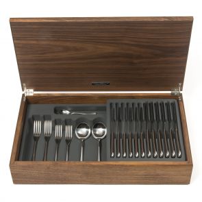 Paris 58-piece cutlery canteen walnut