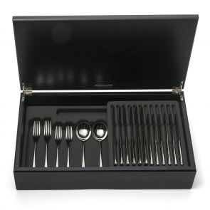 Pride silver plate 44-piece cutlery canteen oak