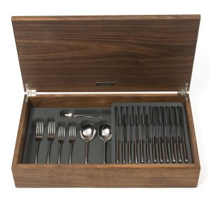 Pride 58-piece cutlery canteen walnut