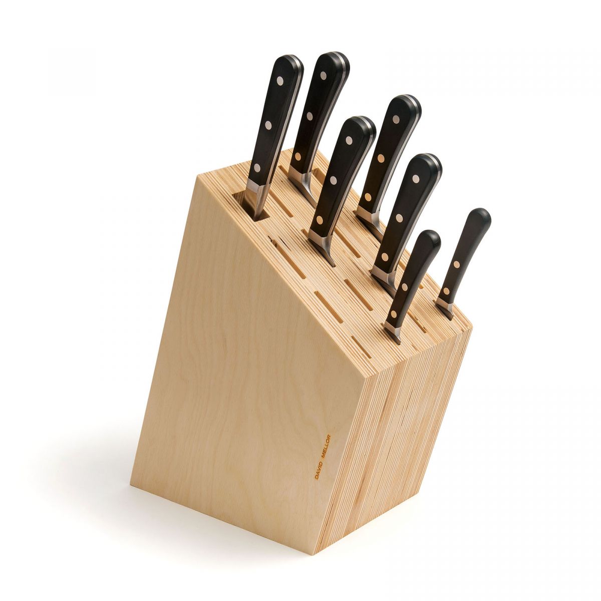 David Mellor Large Birch Plywood Knife Block - David Mellor