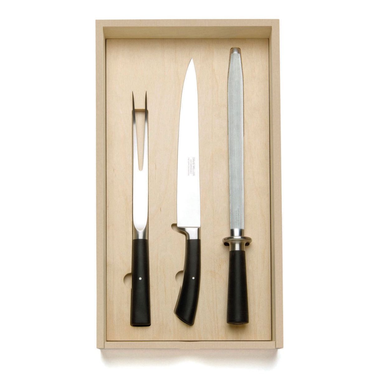 Black Handle Carving Set - David Mellor - David Mellor
