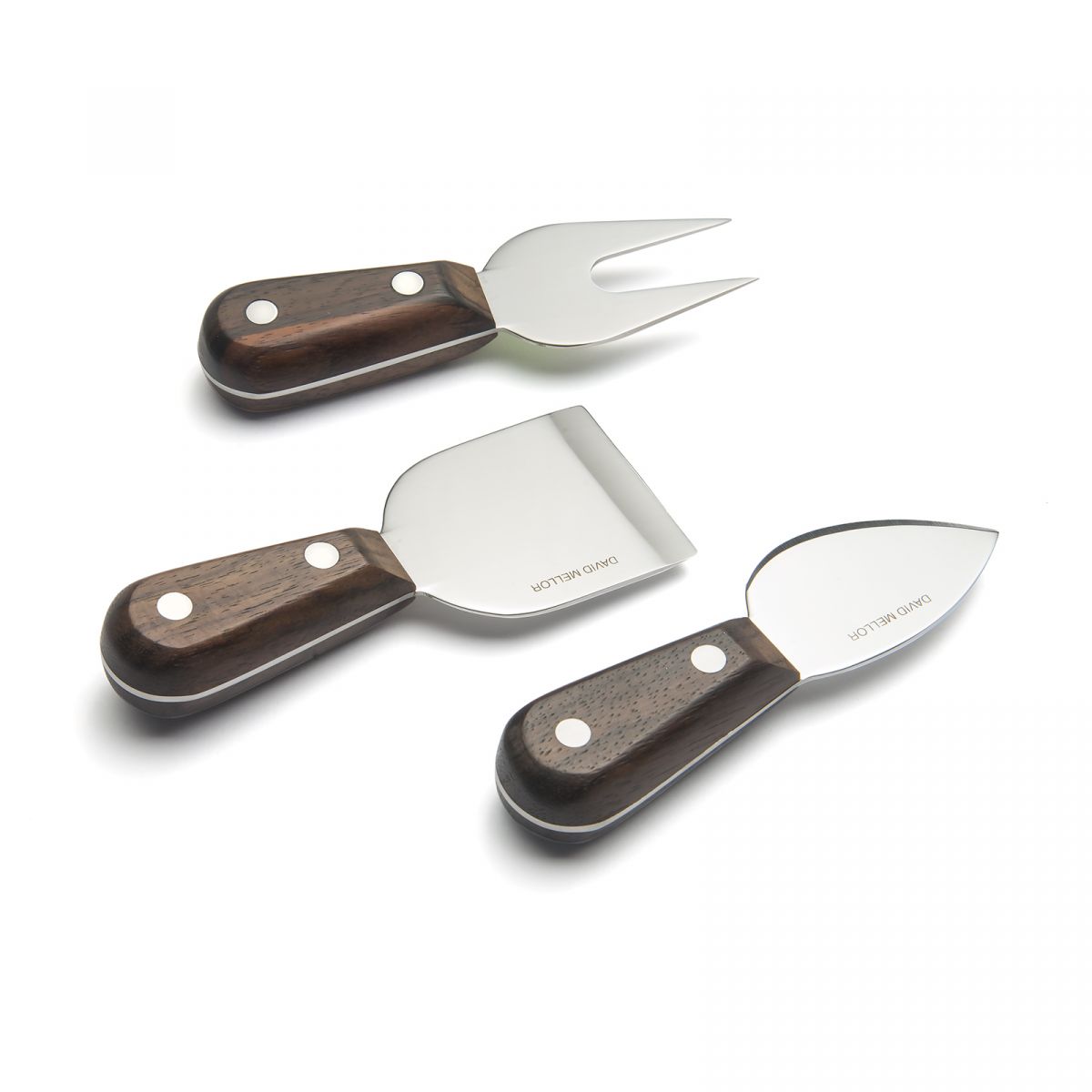 Rosewood Cheese Knife Set - David Mellor - David Mellor