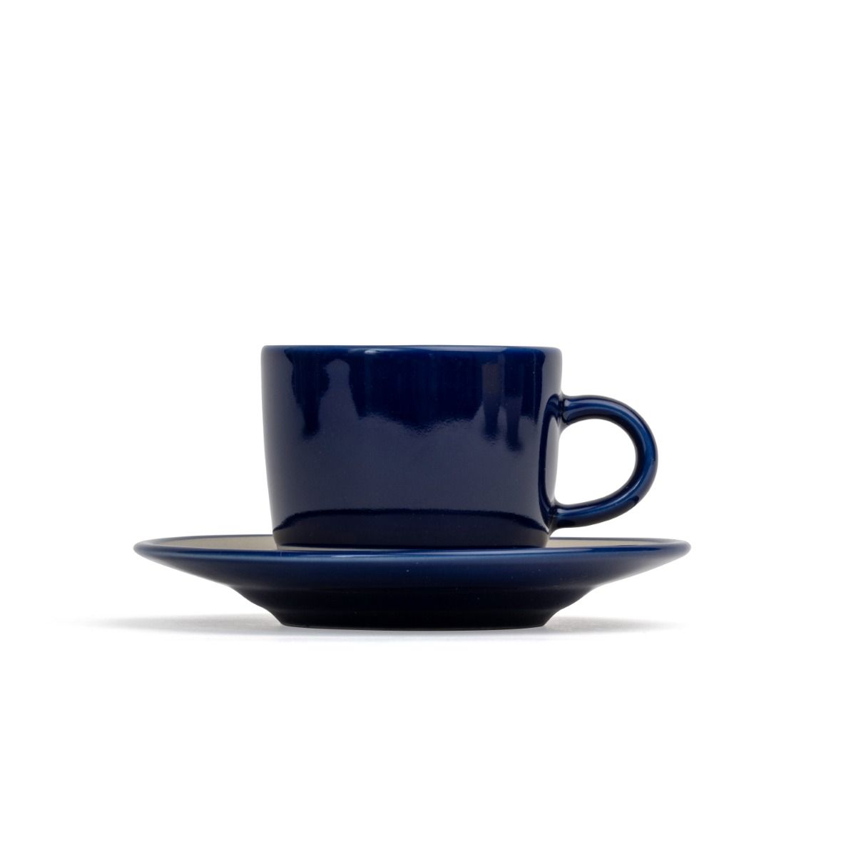Stoneware espresso cup and saucer 10cl blue - David Mellor - David