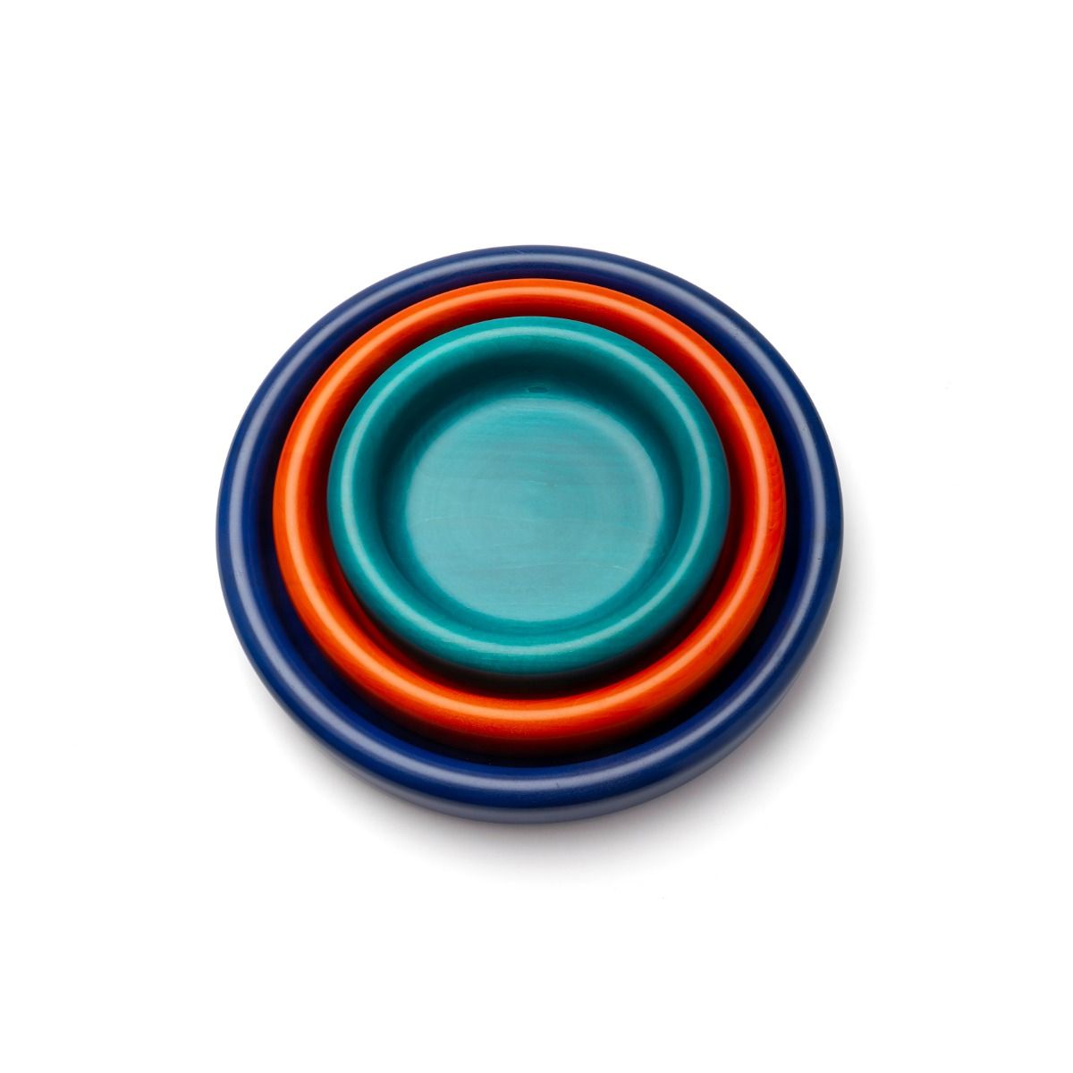 Turquoise Low Fruit Bowl - Manzoni Pietro - David Mellor
