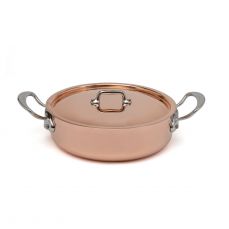 Mauviel M'150s low casserole with lid 24cm