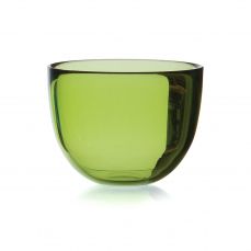 David Mellor coloured glass small bowl/candleholder lime green 10cm