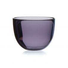 David Mellor coloured glass small bowl/candleholder purple 10cm