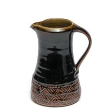 Leach Tenmoku glaze medium jug 1.5lt
