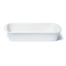 French porcelain deep lasagne dish 34cm