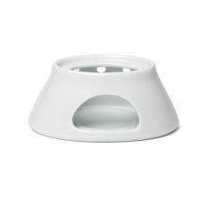 French Porcelain sauce boat warmer stand