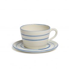 Soendergaard stripe coffee cup and saucer 15cl