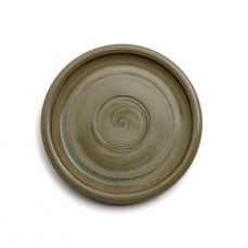 Nick Membery green glaze dinner plate 27cm