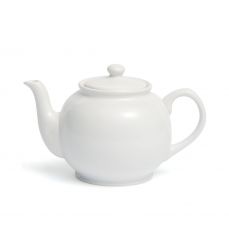 Traditional round white teapot 45cl