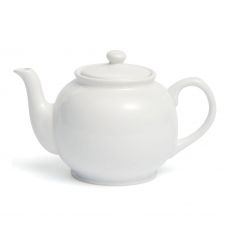 Traditional round white teapot 1.1lt