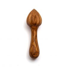 Traditional olivewood lemon squeezer 14cm