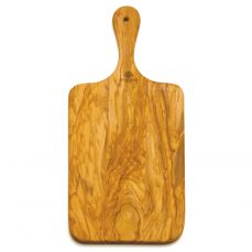 Olivewood serving platter with handle 45cm