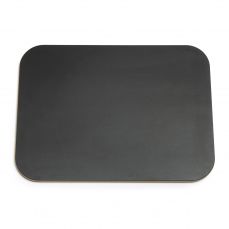 David Mellor grey-black rectangular place mat 39.5 x 29.5cm