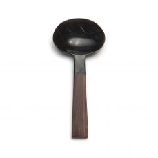 Buffalo horn oval spoon 14.5cm