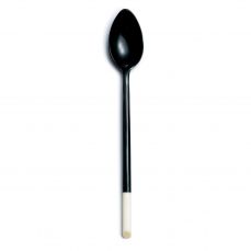 Buffalo horn black/white bone tip long spoon 20cm