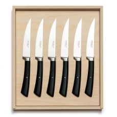 David Mellor black handle steak knife set