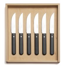Pavilion black steak knife set