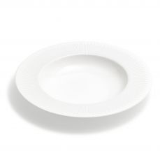 David Mellor ‘Deco’ fine bone china rimmed soup plate 24cm