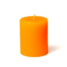 Pillar candle yellow 7.5⌀ × 10cm