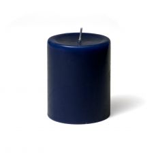 Pillar candle blue 7.5⌀ × 10cm