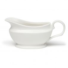 Medium white porcelain gravy boat 24cl