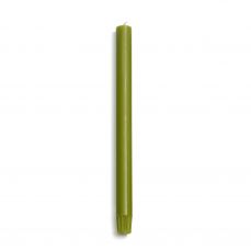 True Grace olive green candle, 29.5cm height with 2.3cm base