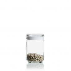 Guzzini Lab stackable glass storage jar 1lt