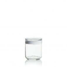 Guzzini Lab stackable glass storage jar 75cl