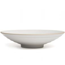Montefeltro Ziggurat low white bowl 29cm