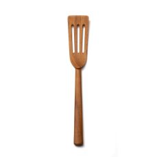 Teak narrow slotted spatula 31cm
