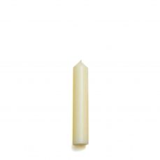 Ivory church candle, 23cm height with 4.5cm base