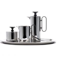 David Mellor stainless steel coffee set, 3 cup grey handle