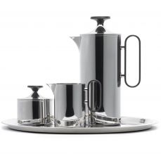 David Mellor stainless steel coffee set, 8 cup grey handle