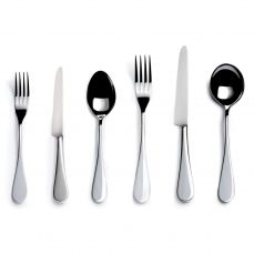 English silver plate six-piece cutlery place setting