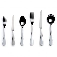 English stainless steel six-piece cutlery place setting