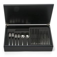 Pride silver plate ivory handled 58-piece cutlery canteen oak