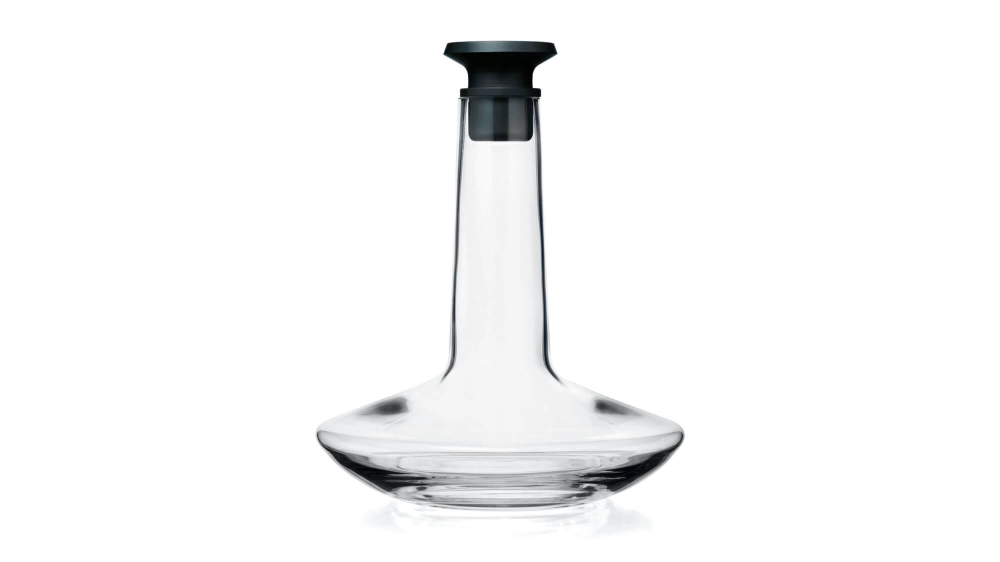 Embassy decanter with silver-grey lid displayed on a white background.