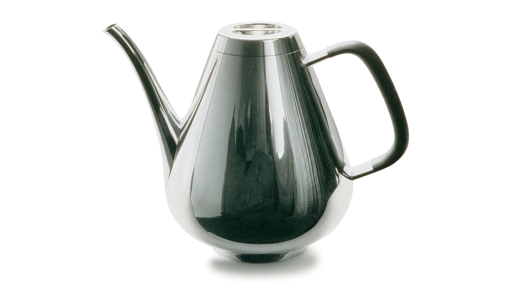 Embassy silver teapot on a white background.